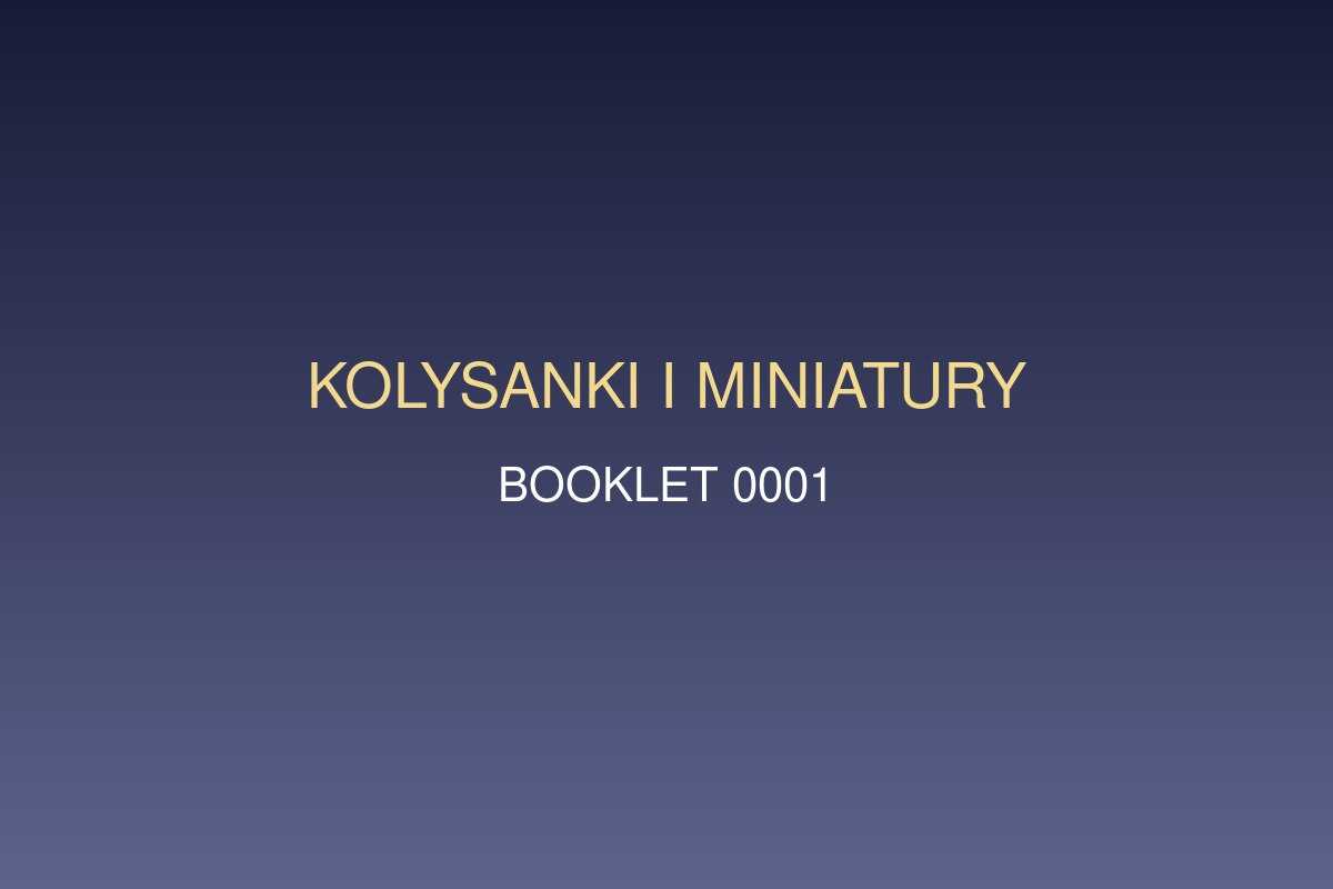 Booklet